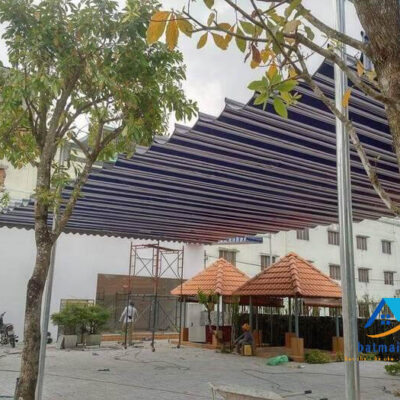 Bạt xếp lớp che nắng mưa khổ lớn