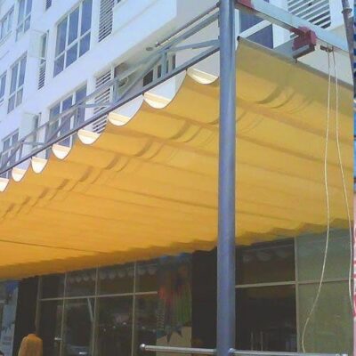 Bạt che mưa nắng dạng xếp 0077