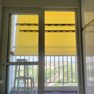 Bạt che nắng ban công tự cuốn - ảnh công trình tại Hà Nội