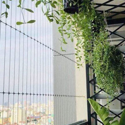 Lưới an toàn trường học cáp inox mã 322 - ảnh thi công tại Hà Nội